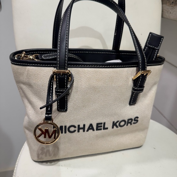 Michael Kors Cream and Black Crossbody Bag - Picture 2 of 3